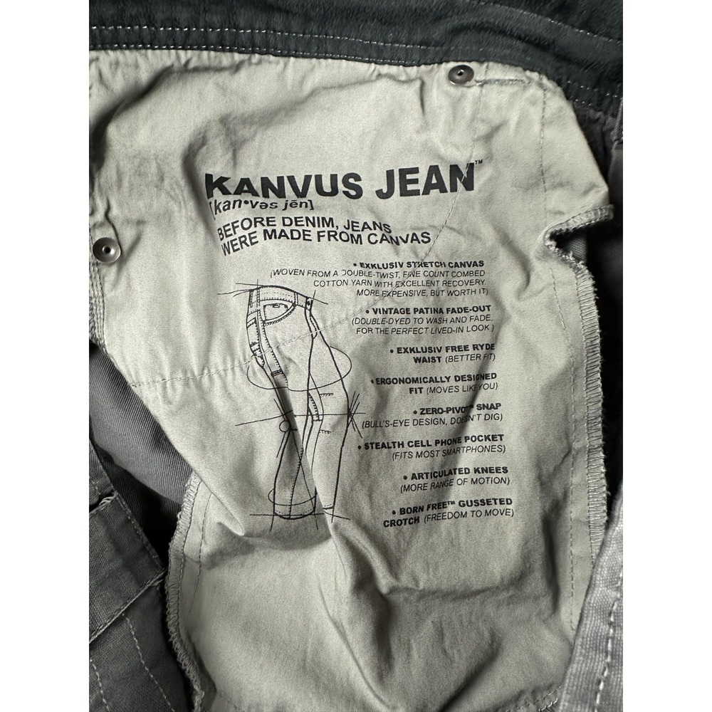 Kuhl Kanvus Jeans Mens 38x30 Straight Fit Stretch Canvas Articulated Knees Pants - Picture 9 of 13